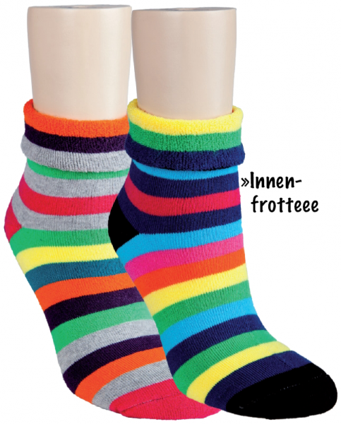 RS. Harmony Socken Soft Streifen | Rosa-Schwarz